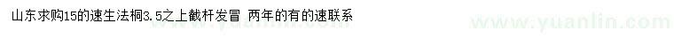 求購15公分 速生法桐