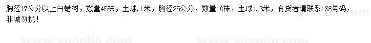 求購胸徑17、25公分白蠟樹