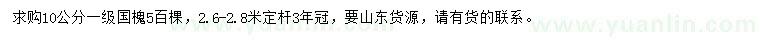 求購10公分國槐