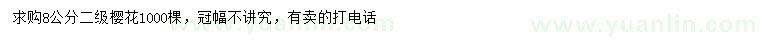 求購(gòu)8公分櫻花