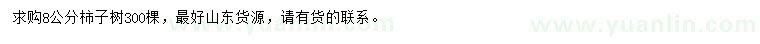 求購8公分柿子樹