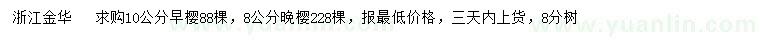 求購10公分早櫻、8公分晚櫻