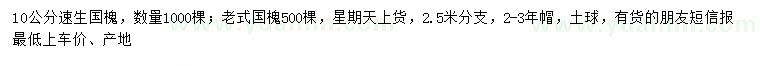 求購10公分速生國槐、老式國槐
