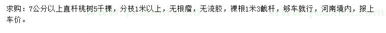 求購(gòu)7公分以上桃樹(shù)