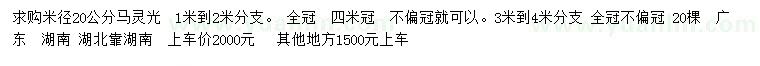 求購(gòu)米徑20公分馬靈光