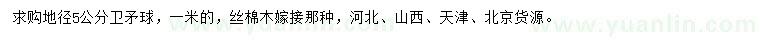 求購地徑5公分衛(wèi)矛球
