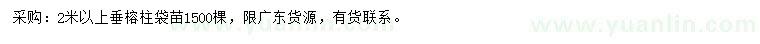 求購2米以上垂榕柱