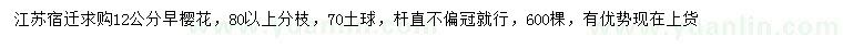 求購12公分早櫻