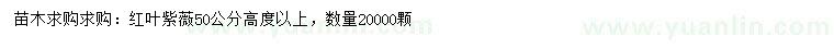 求購高50公分以上紅葉紫薇