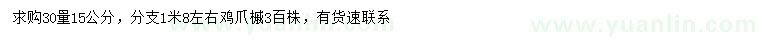 求購30量15公分雞爪槭