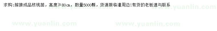 求購(gòu)求購(gòu):嫁接成品核桃苗