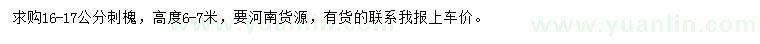 求購16-17公分刺槐