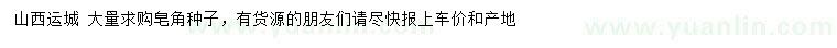 求購皂角種子