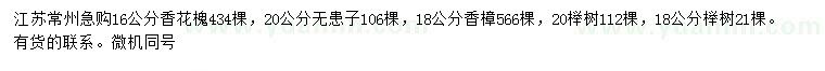 求購(gòu)香花槐、無(wú)患子、香樟