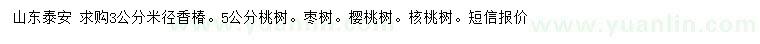 求購(gòu)香椿、桃樹、棗樹等