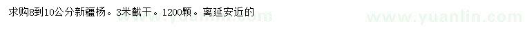 求購(gòu)8-10公分新疆楊
