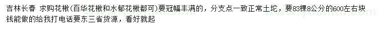 求購8公分花楸
