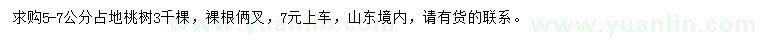 求購5-7公分桃樹