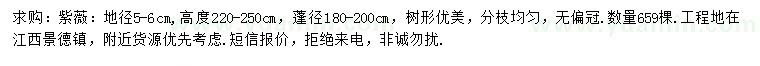 求購(gòu)地徑5-6公分紫薇