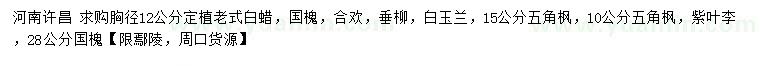 求購老式白蠟、國槐、合歡等