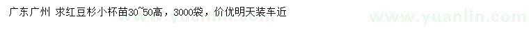 求購(gòu)高30-50公分紅豆杉