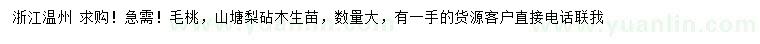 求購毛桃、山塘梨