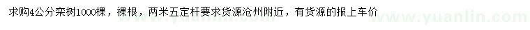 求購4公分欒樹