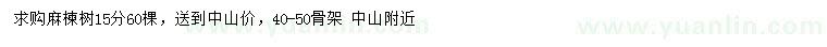 求購(gòu)15公分麻楝樹(shù)