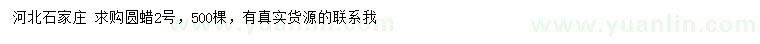 求購圓蠟2號