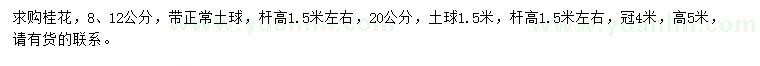 求購8、12、20公分桂花