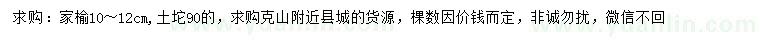 求購10-12公分家榆