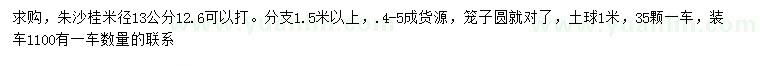 求購米徑13公分朱沙桂