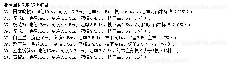 求購(gòu)日本晚櫻、櫻花、白玉蘭等