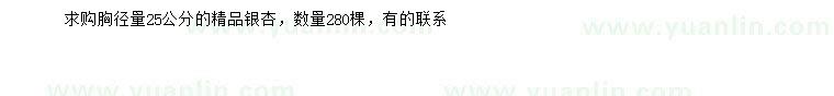求購(gòu)胸徑量25公分精品銀杏