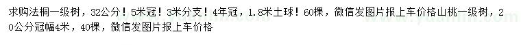求購20、32公分法桐