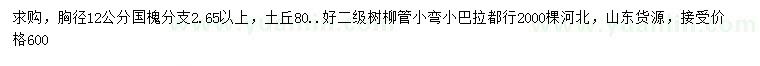 求購(gòu)胸徑12公分國(guó)槐