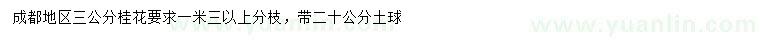 求購3公分桂花