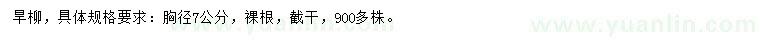 求購胸徑7公分旱柳