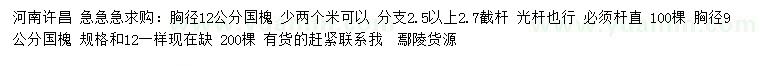 求購胸徑9、12公分國槐