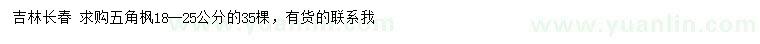 求購18-25公分五角楓