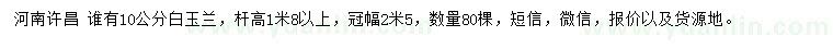 求購10公分白玉蘭