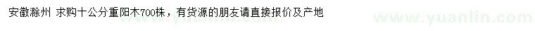 求購10公分重陽木