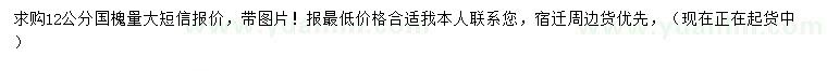 求購12公分國(guó)槐