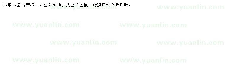 求購(gòu)青桐、刺槐、國(guó)槐