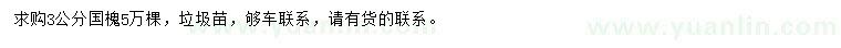 求購3公分國槐
