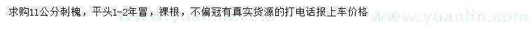 求購11公分刺槐