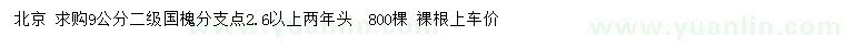 求購9公分國槐