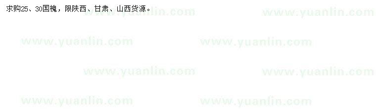 求購25、30公分國槐