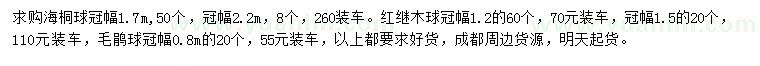 求購(gòu)海桐球、紅繼木球、毛鵑球