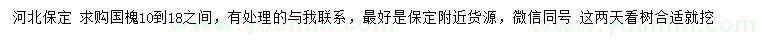 求購(gòu)10-18公分國(guó)槐